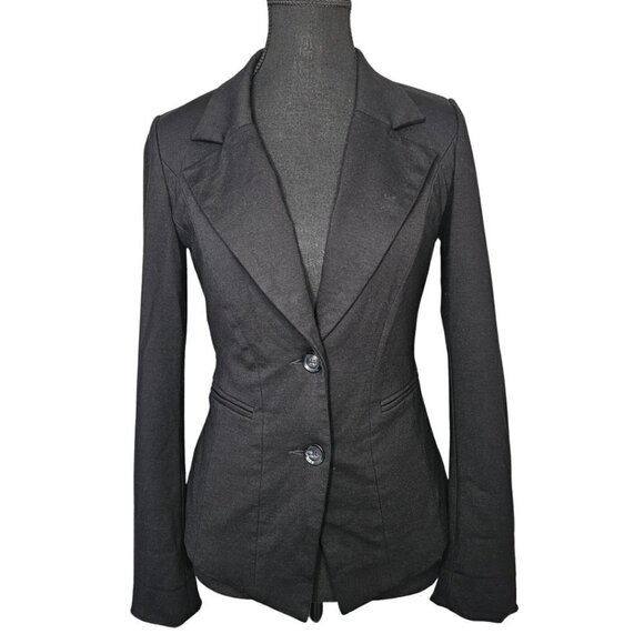 Women's Fitted Tuxedo Black Blazer, Le Chateau, XXS - Picture 1 of 16